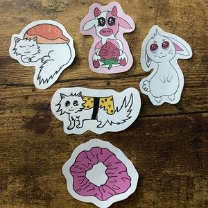 Cute Sushi Cat Stickers etc